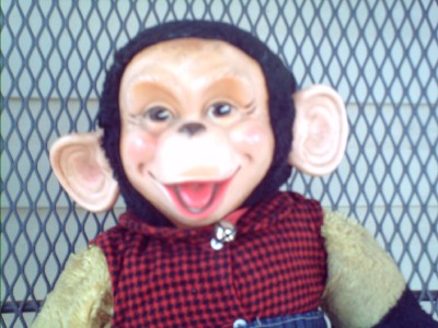 vintage rubber face monkey