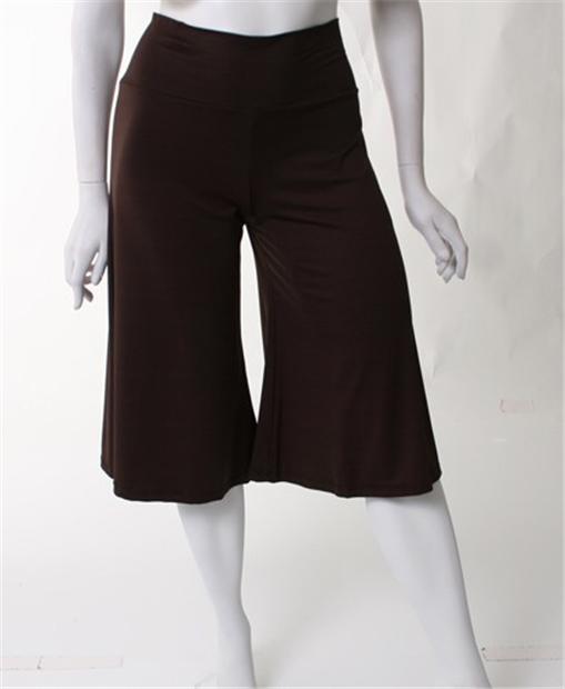New Women's Sz S M L Capri WIDE LEG GAUCHOS Pants Yoga Dance Stretch