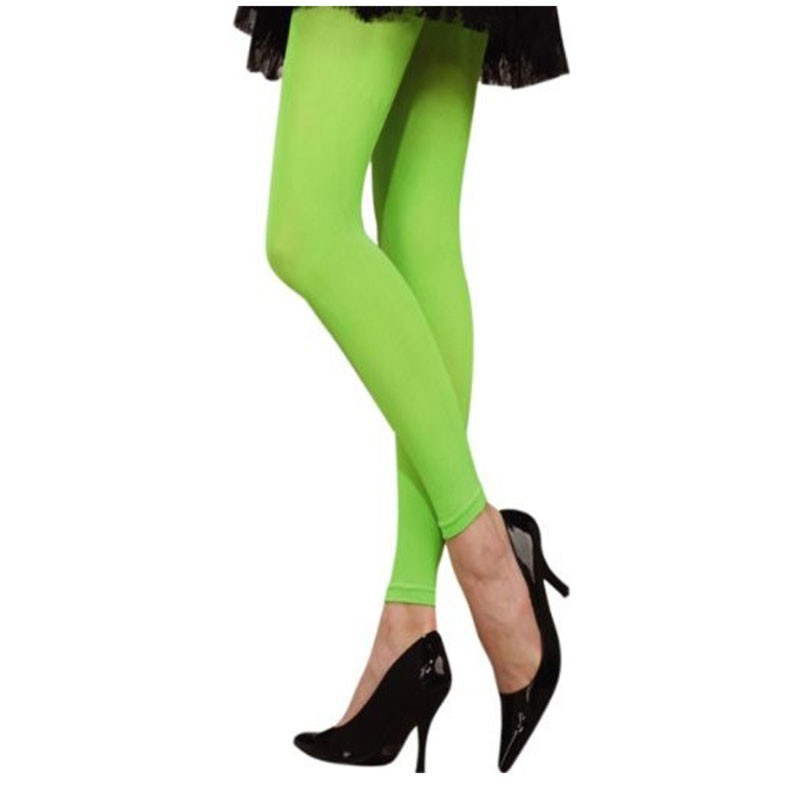 New Bright NEON LEGGINGS XL 1X 2X Plus Size Cotton Footless Womens Long Tights eBay