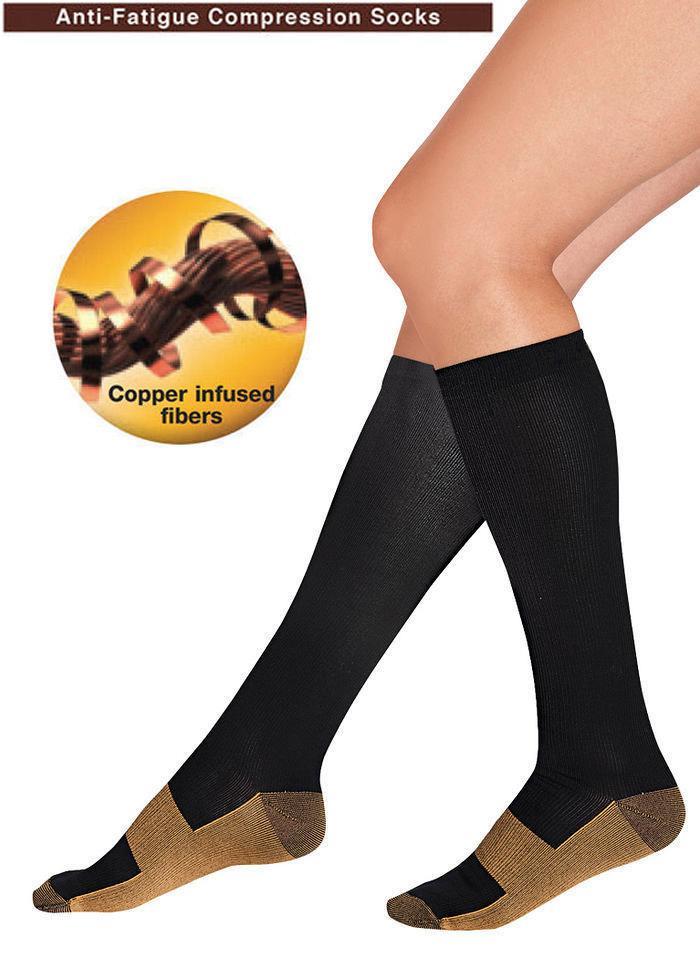 Copper Infused AntiFatigue Compression Socks High Relief Varicose Vein