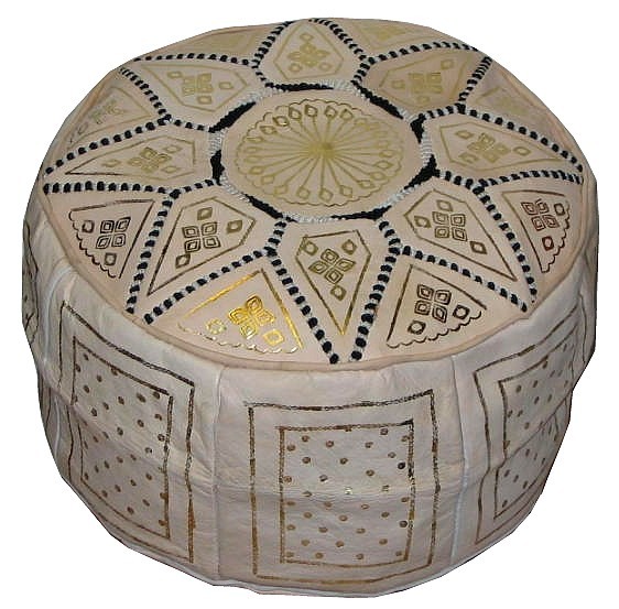 MOROCCAN LEATHER POUF POOF OTTOMAN FOOTSTOOL eBay