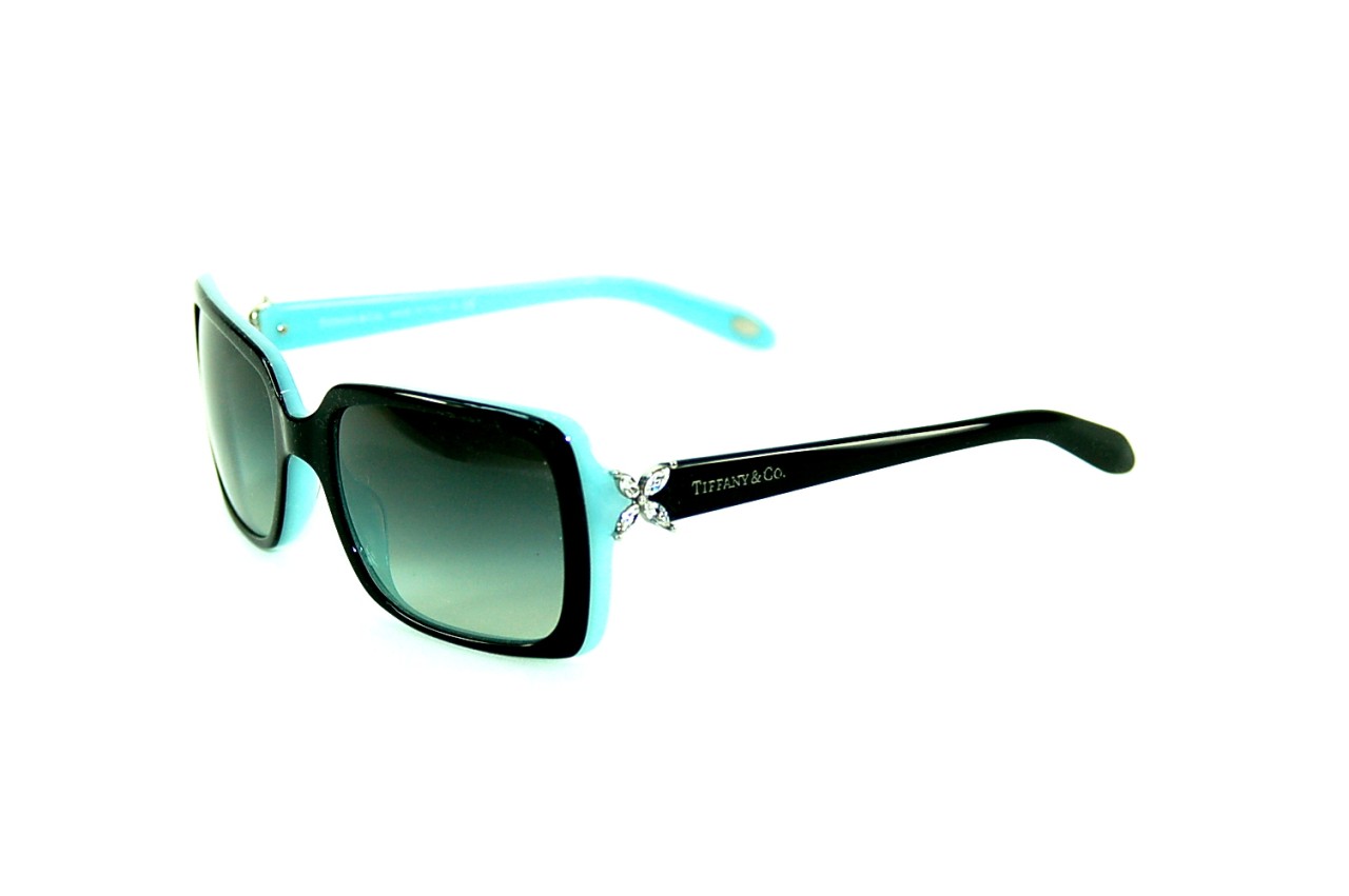 Tiffany & Co. Sunglasses TF 4047B Black on Azure 80553C Gray Fade New