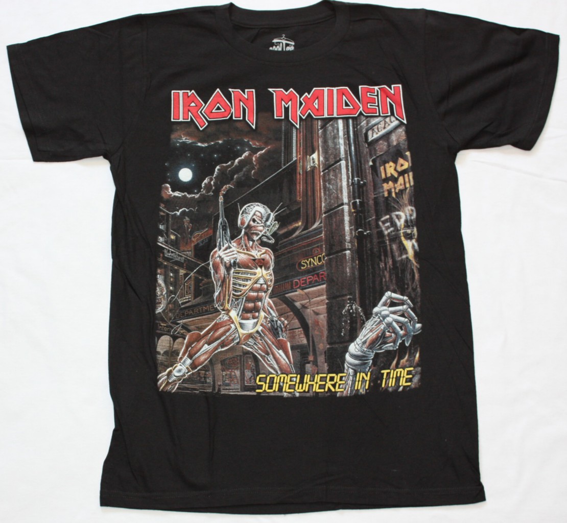 IRON MAIDEN SOMEWHERE IN TIME 1986 HEAVY METAL NEW BLACK TSHIRT eBay