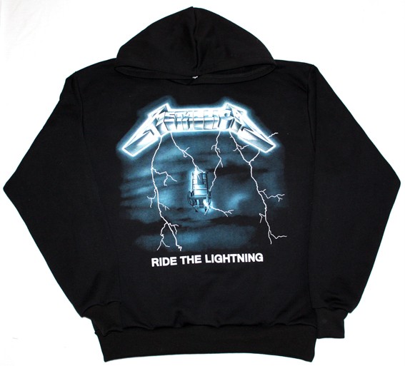 METALLICA RIDE THE LIGHTNING'84 MEGADETH HEAVY METAL HOODIE NEW BLACK