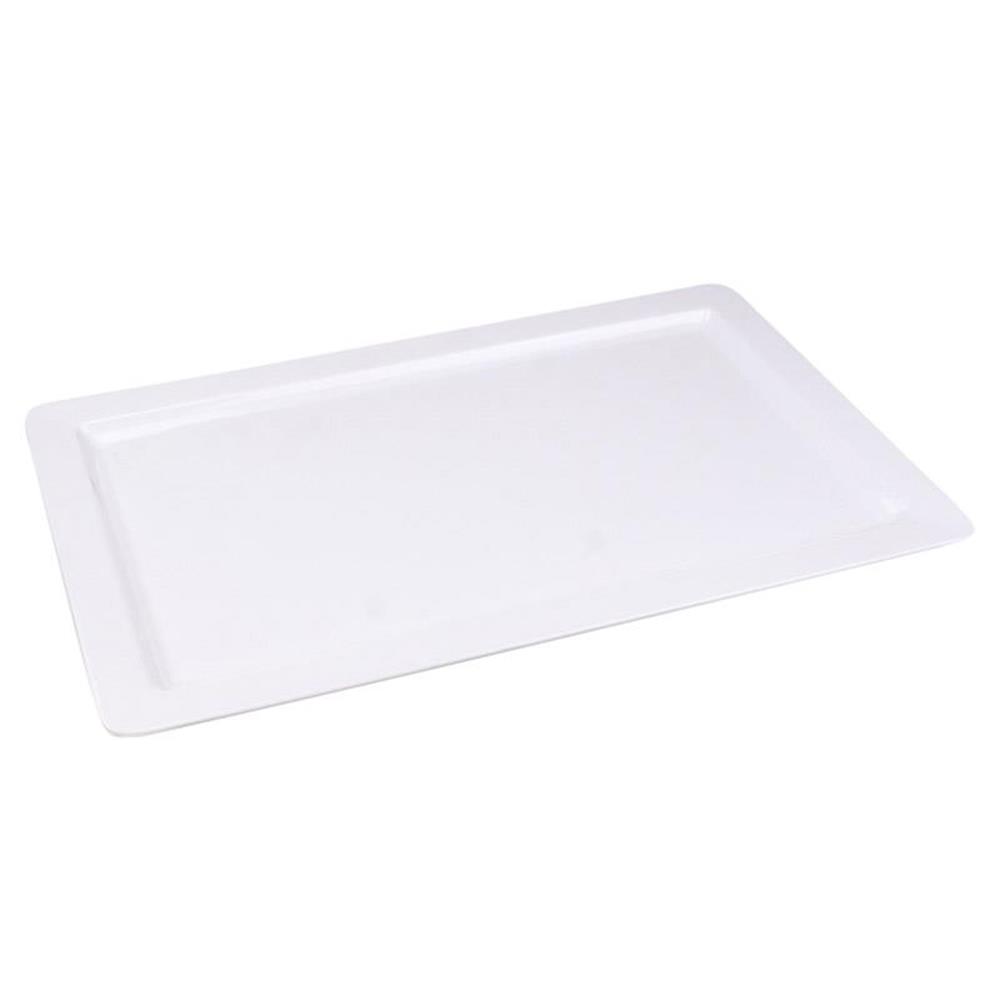 24 x Large Melamine Serving Tray 48 x 30cm White Serving Platter