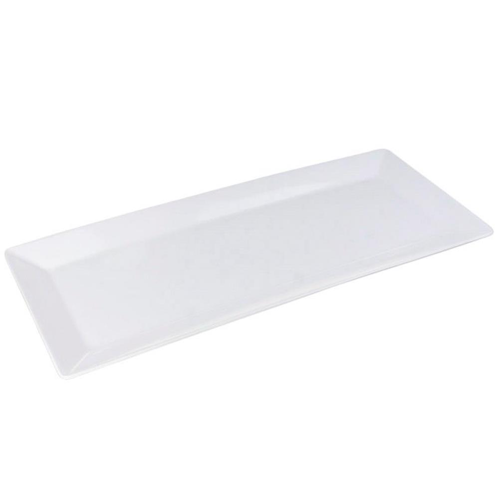 36 x Large Melamine Serving Platter 48 x 20cm White Serving Tray