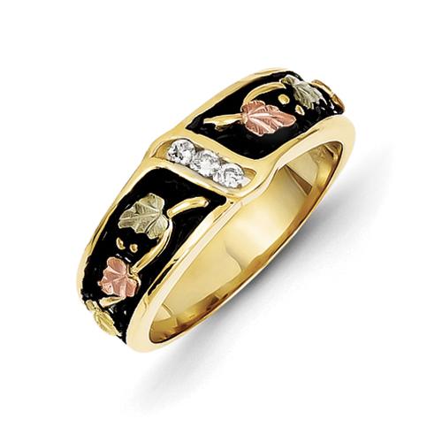 Band  black eBay  Antiqued  color Hills hills Ladies Gold 7 Black Tri wedding Size bands gold Wedding