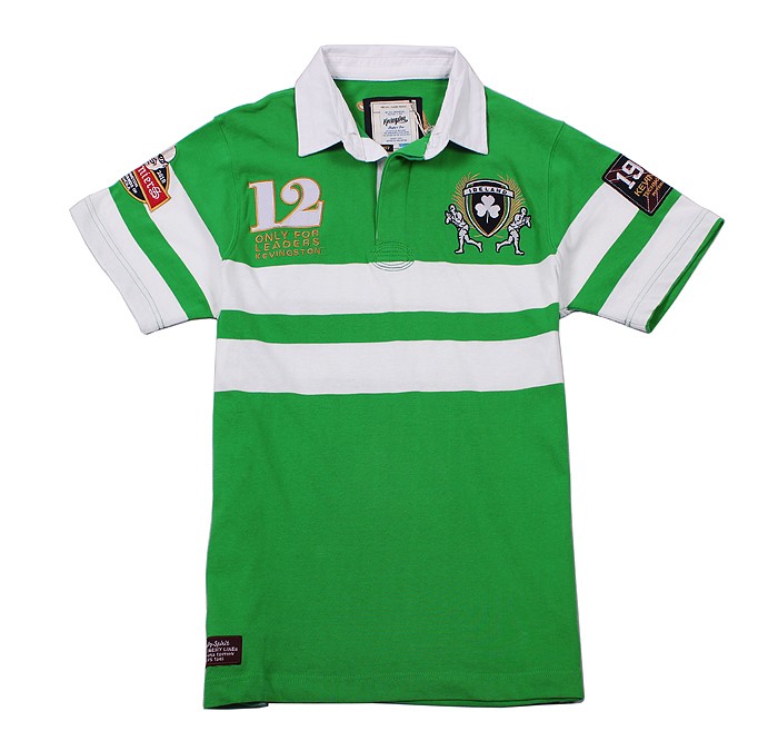 Kevingston Vintage Ireland No 12 Rugby Polo Jersey 2 Colors Multi Sizes