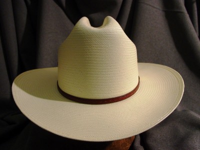 crease straw 8x stetson maddock cattleman cowboy hat natural