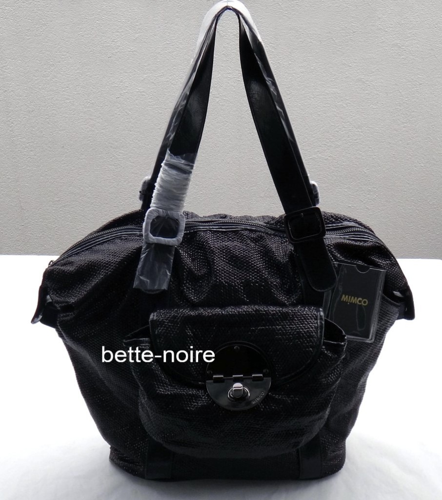 MIMCO Sequin Luxe Lock Tote Black BNWD RRP 249 Handbag Shoulder Baby