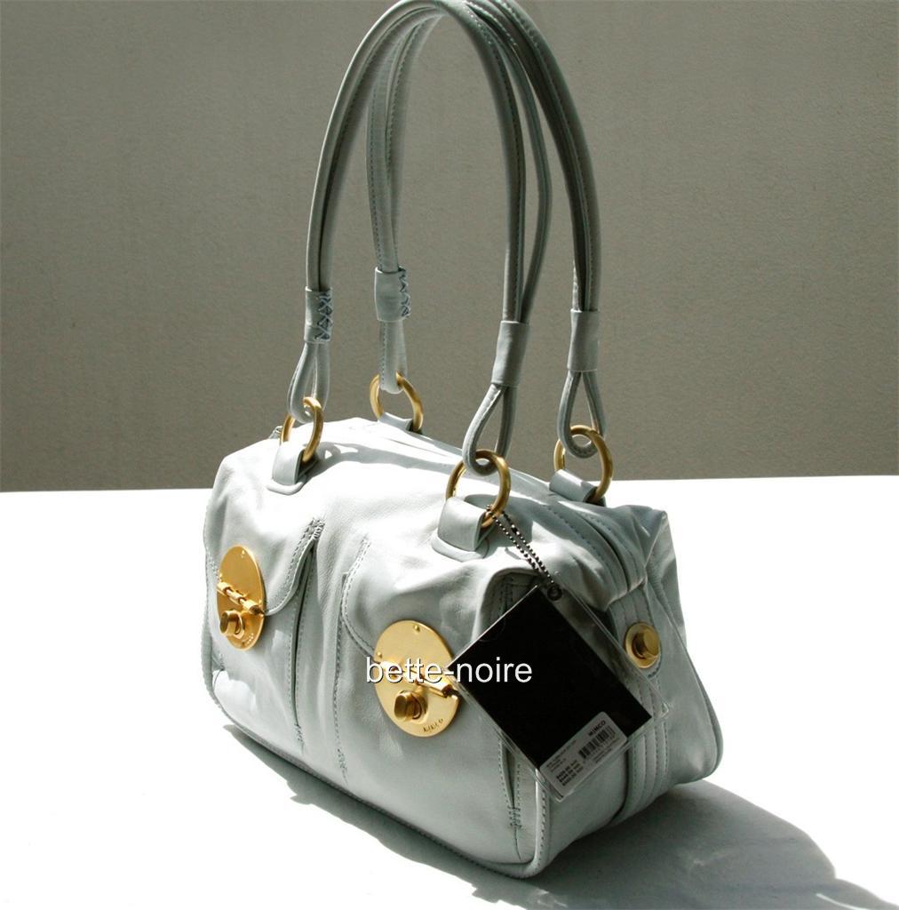MIMCO Mini Turnlock Zip Top Bag Riviera Blue Leather RRP 425 Handbag Ziptop eBay