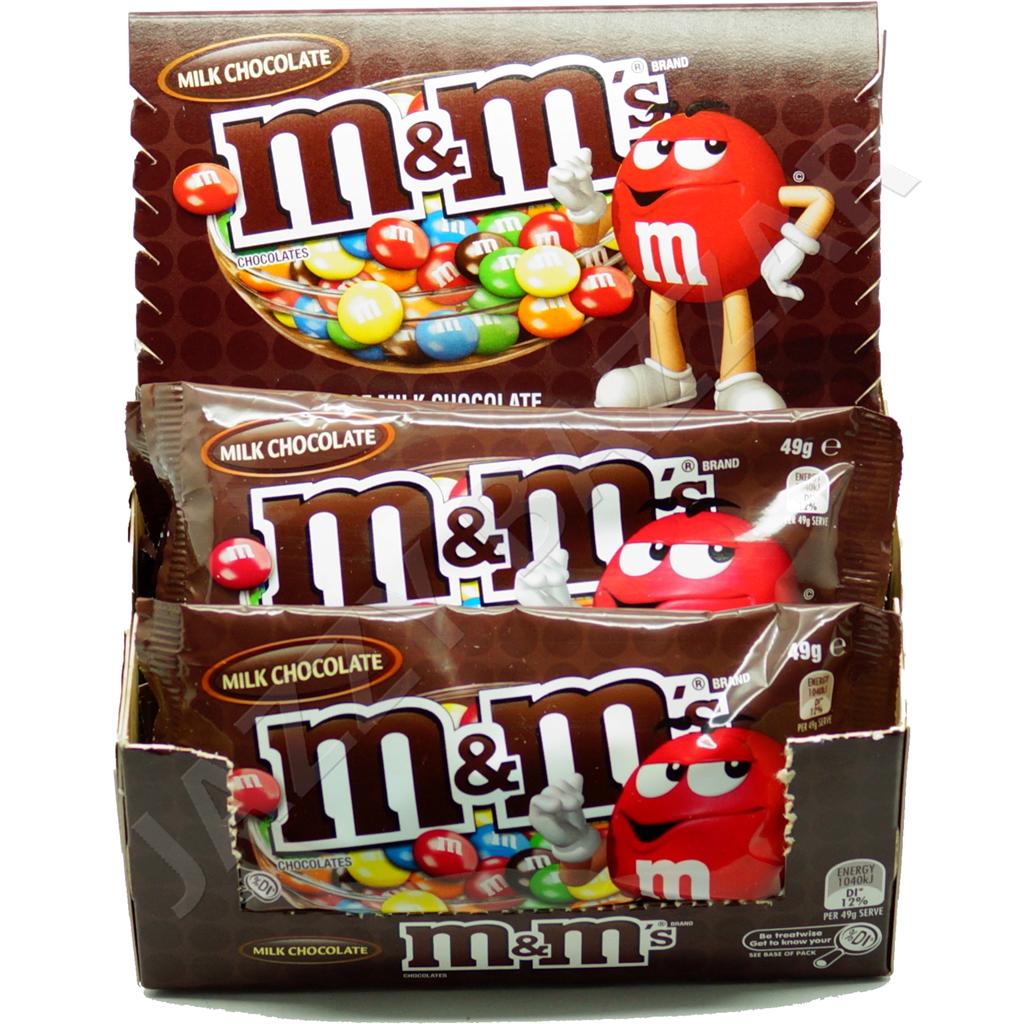 M&amp;M's 12x49g Pack 550gms Pack Milk Chocolate Candies Box M &amp; M's ...