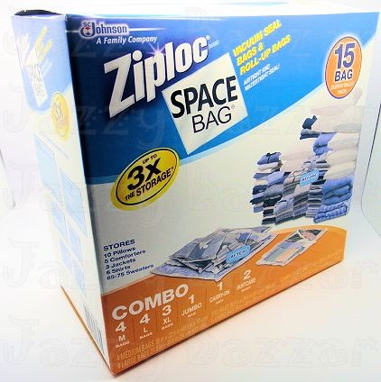 15 Ziploc Vacuum Storage Bags Original Space Saver Seal
