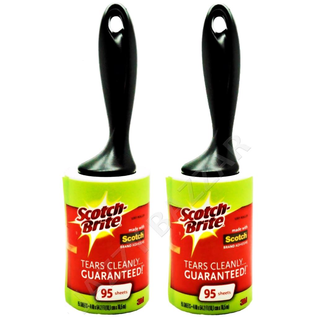 2x3M ScotchBrite Lint Roller Fluff PetHair Dust Remover Roll 190 Sticky Sheet eBay