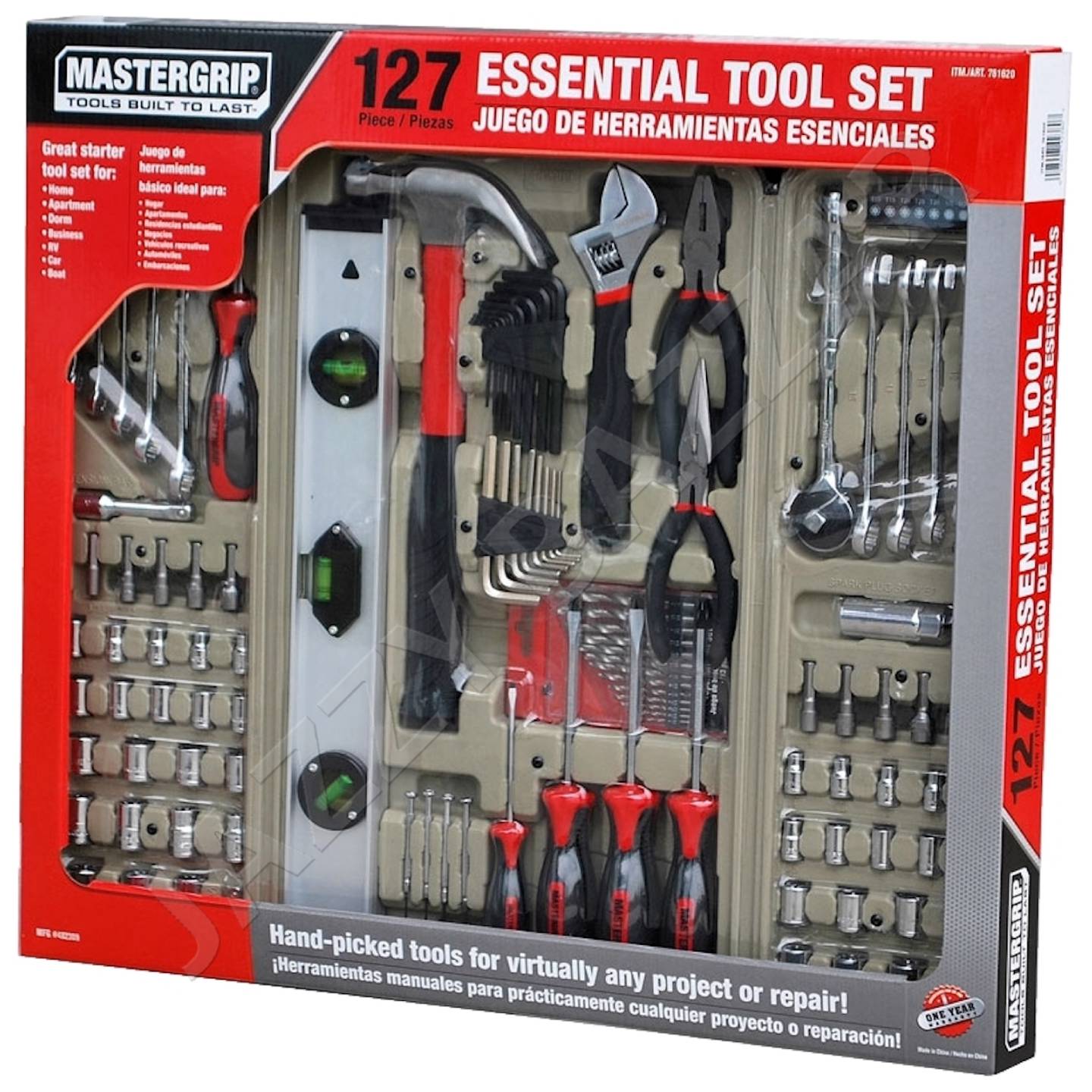 Tool Kit Sets Mastergrip 127 Essential Tool Socket Set Screwdriver