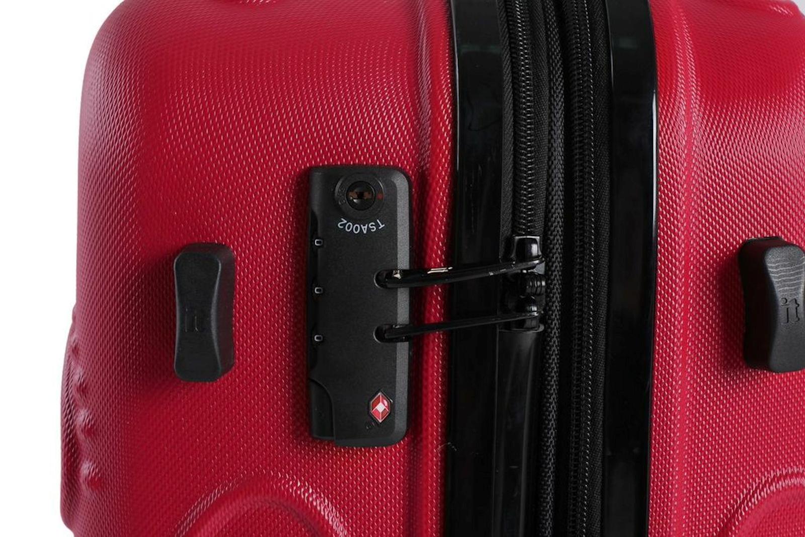 IT Luggage Skull Emboss Hard Shell Suitcase 3Pc Trolley Case Set