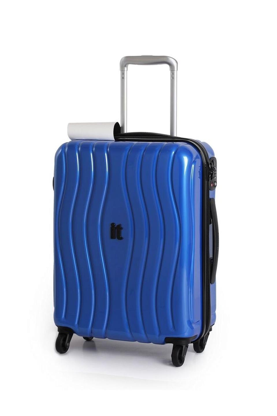 IT Luggage DOPPLER Hard Shell Suitcase 3Pc Trolley Case Set Spinner TSA