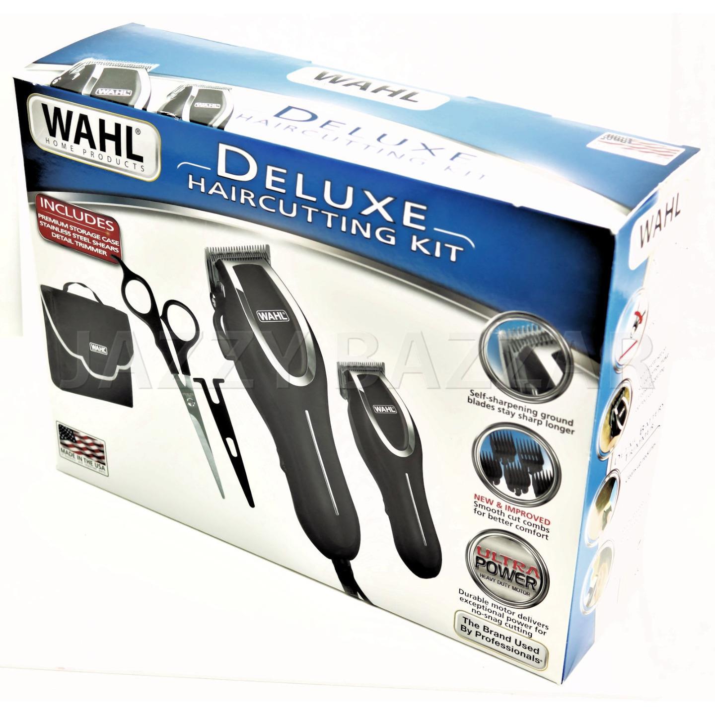 Wahl Deluxe Hair Clippers + Trimmer + Shears 23 Pc Complete Hair