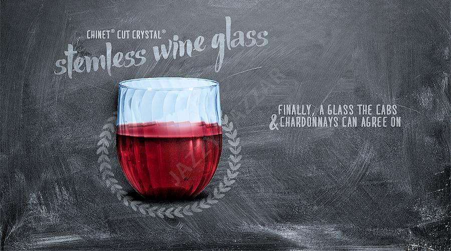 Stemless Plastic Cut Crystal Disposable Wine Glasses 24 Pack 440ml/15oz eBay