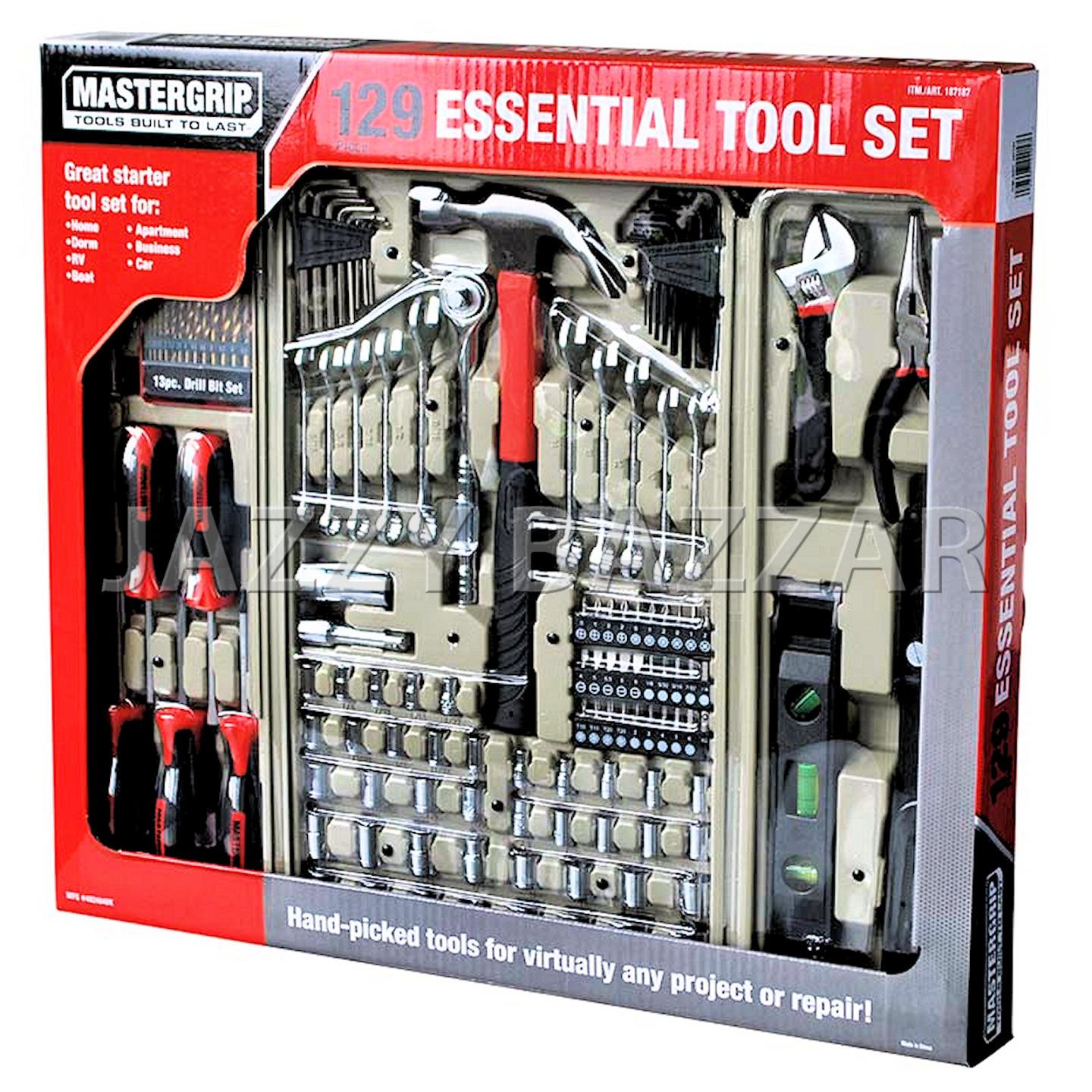 Tool Kit Sets Mastergrip 129 Essential Tool Socket Set Screwdriver