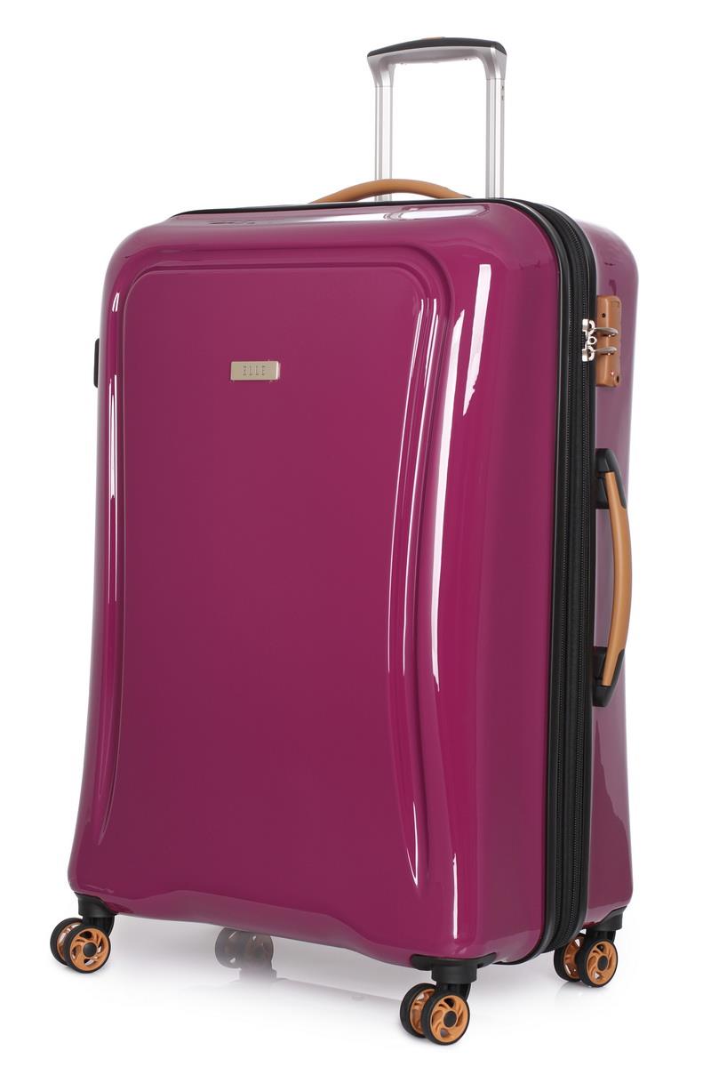 3 ELLE Luggage GROOVE Hard Shell Case Trolley Suitcase Set Carry On