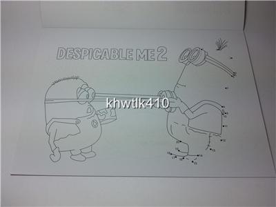 Unused Minion Despicable Me 2 children artwork connect dots coloring ...