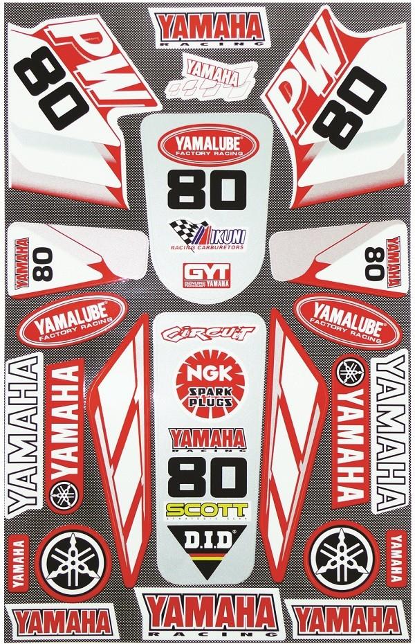 NEW PeeWee 80 YAMAHA PW80 STICKER DECAL KIT MOTORCROSS DIRTBIKE