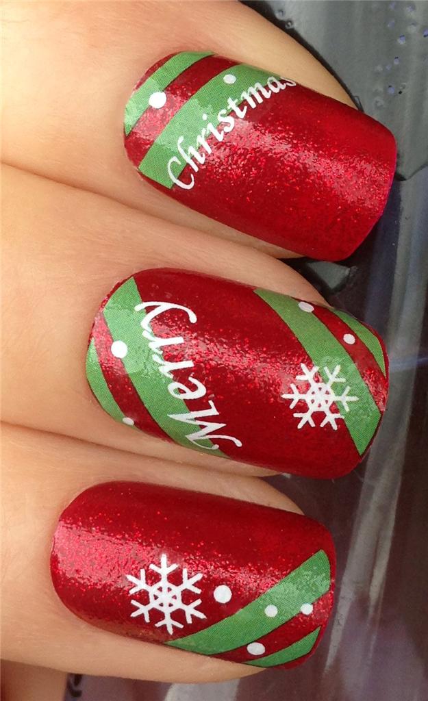 CHRISTMAS NAIL ART STICKERS WATER DECALS TRANSFERS SNOWFLAKES SNOWMEN SANTA BELL eBay