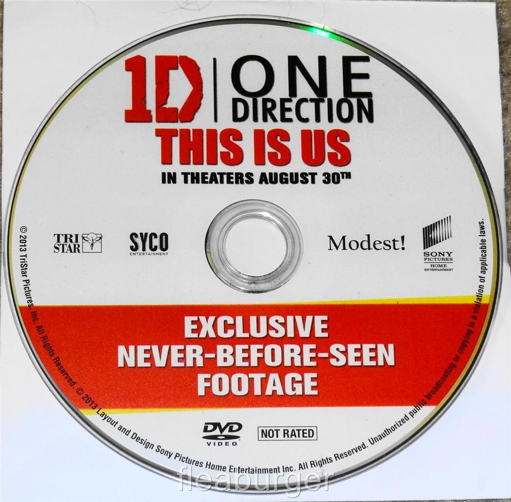 One Direction This is Us Exclusive Bonus DVD Disc Never Before Seen
