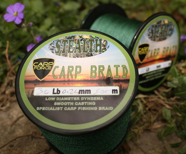 CARP FORCE STEALTH CARP BRAID FAST SINKING CARP FISHING BRAID LOW DIAMETER
