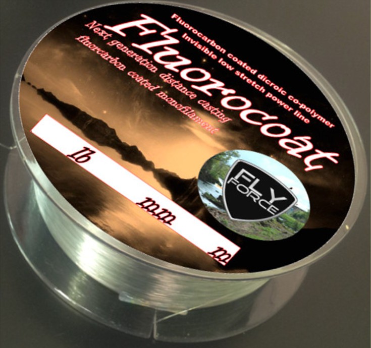 FLY FORCE FLUOROCOAT LINE FLUOROCARBON COATED TIPPET LINE LOW DIAMETER DICROIC