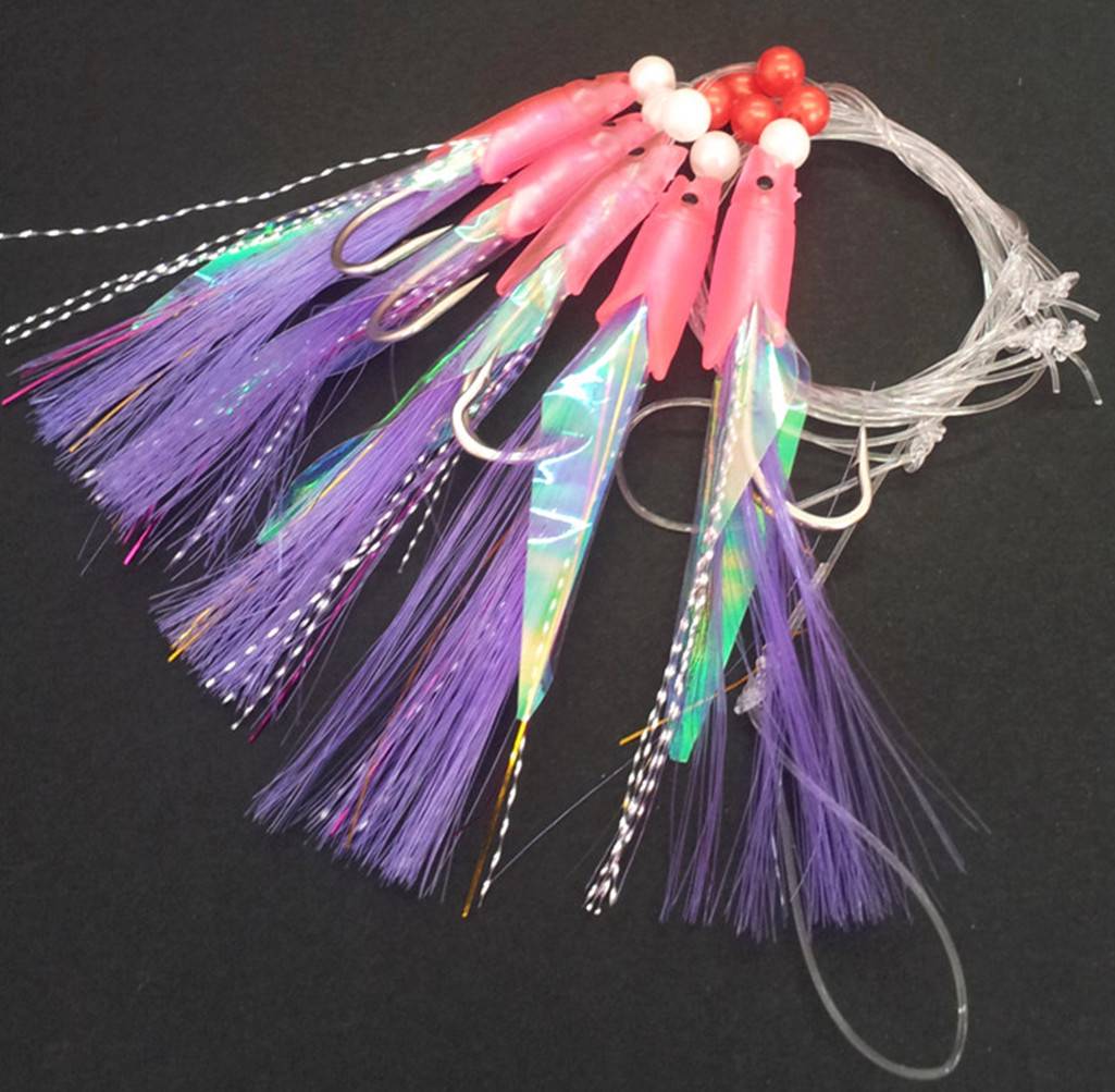 sea fishing rigs Mackeral feathers cod, pollack, wrasse Sea Rig 8 types
