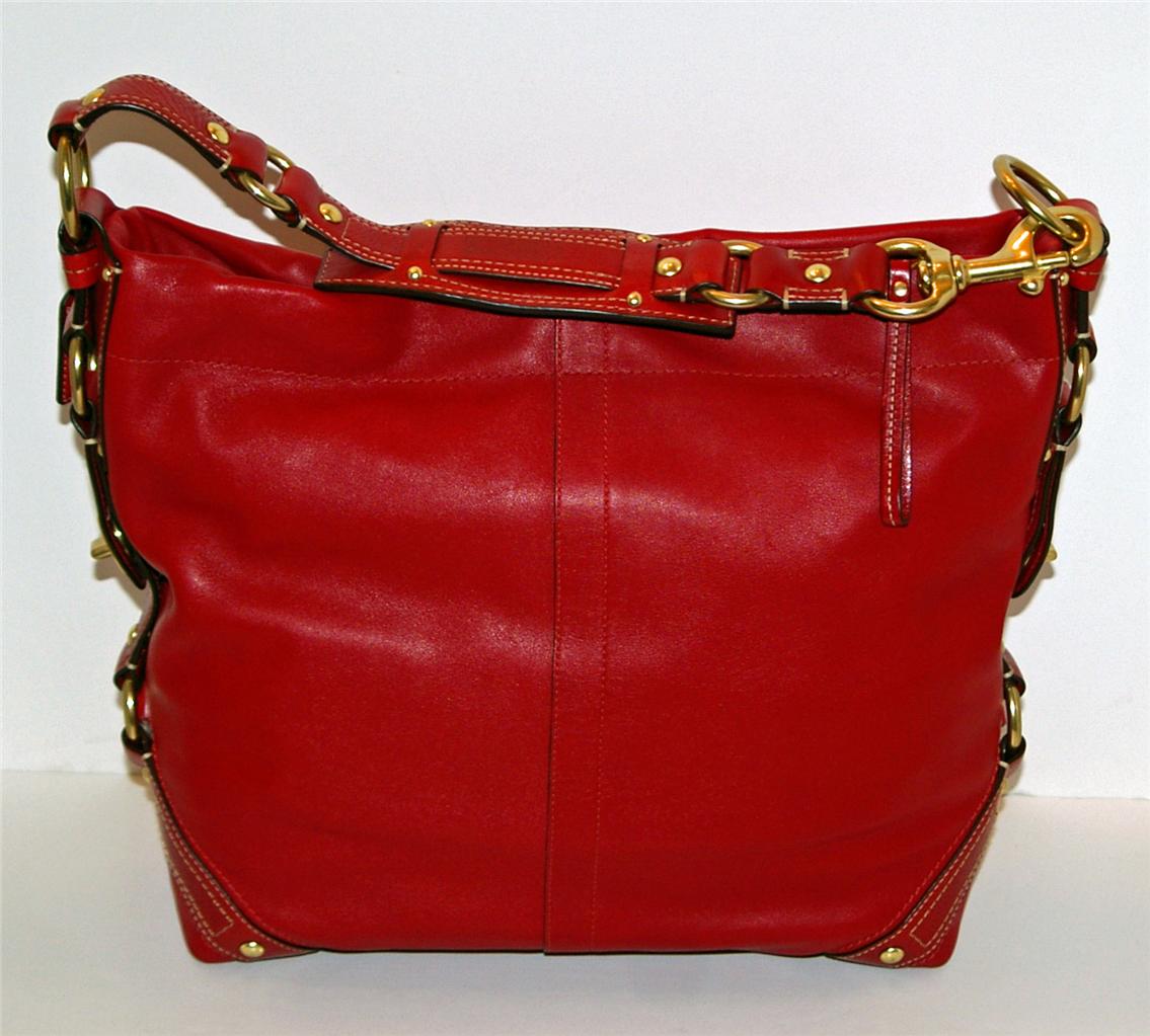 Coach 10616 Red Leather Carly Handbag Purse NWOT | eBay