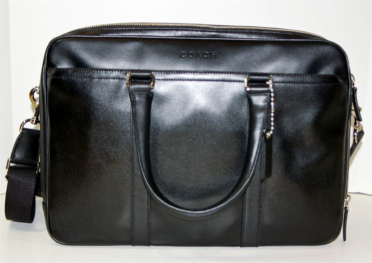 Mens Coach 71065 Leather Lexington Commuter Briefcase Business Bag in