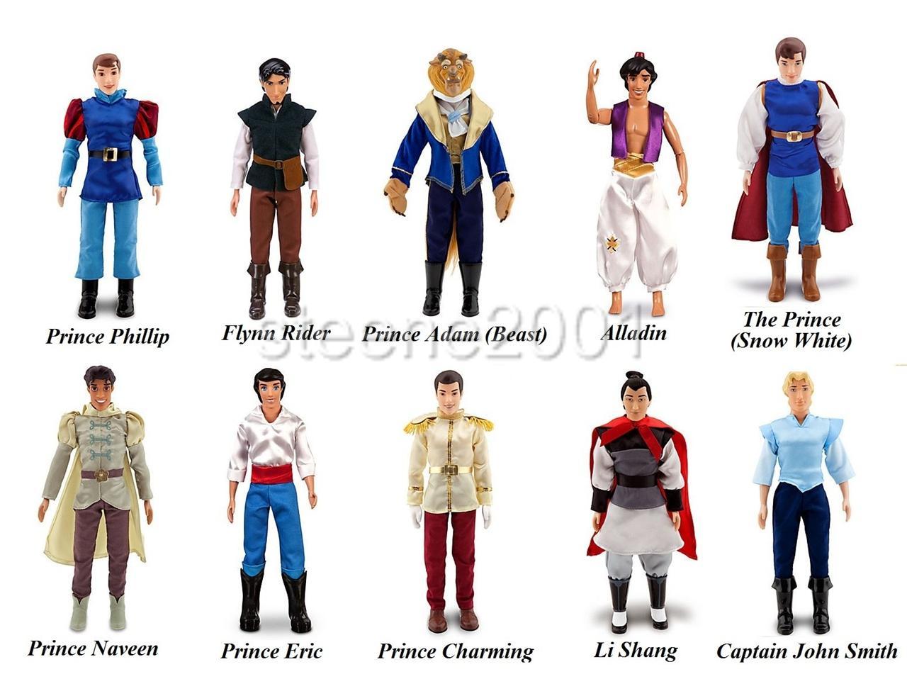 Disney Princess Classic 12" Prince Doll Set of 10 Damaged Boxes eBay