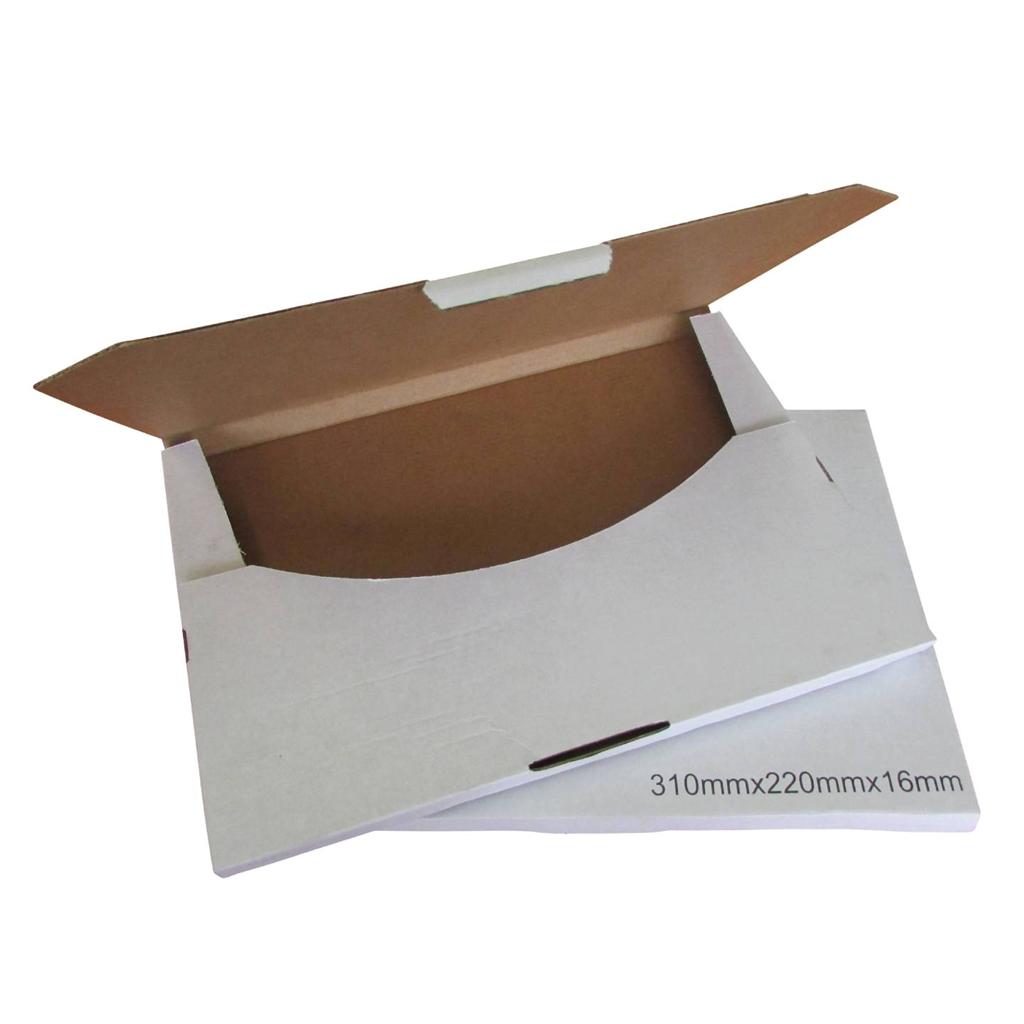 100xDoubleDVDCardboardLetterMailer310x220x16mmWhitePackaging