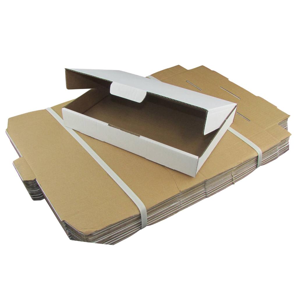 20 x White Cardboard Boxes 340x240x50mm White Packaging Carton