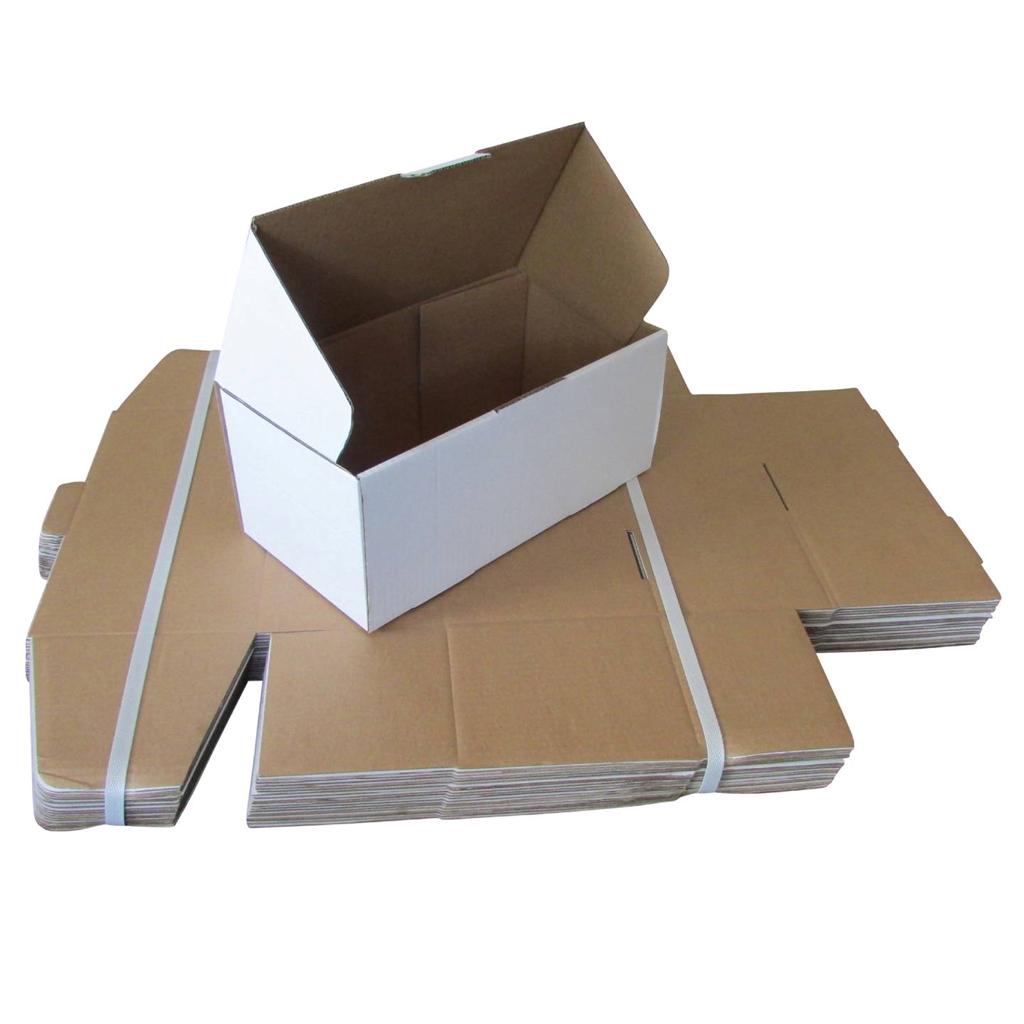 100 x White Cardboard Boxes 350x180x150mm White Packaging Carton