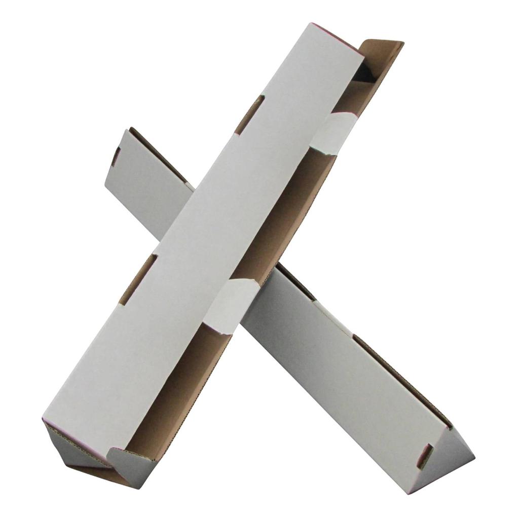 200 x Triangle Cardboard Mailing Tubes 660x100mm White Packaging Carton