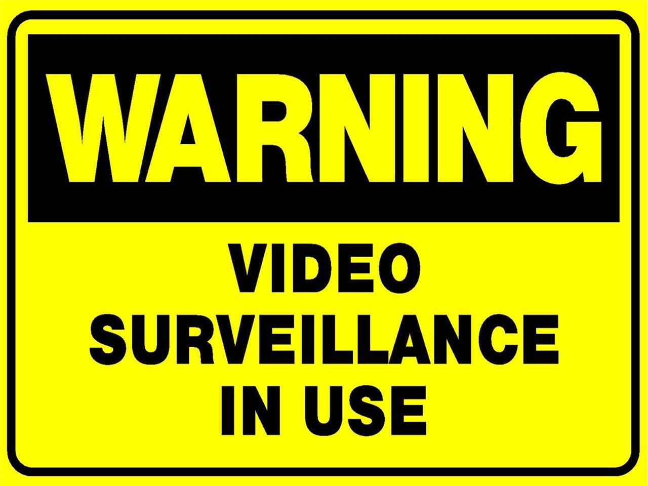 2 Signs Video Surveillance IN USE Camera Sign 300x200 Security Warning