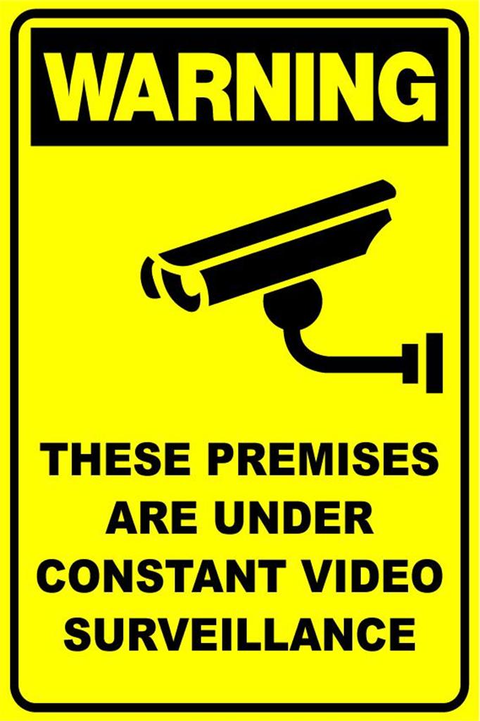 CCTV Video Security Surveillance Sign 450 X 300mm Warning Camera Sign