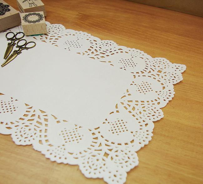 50x Recentangle Paper Lace Doilies 7"x12" Wedding Party Decorations