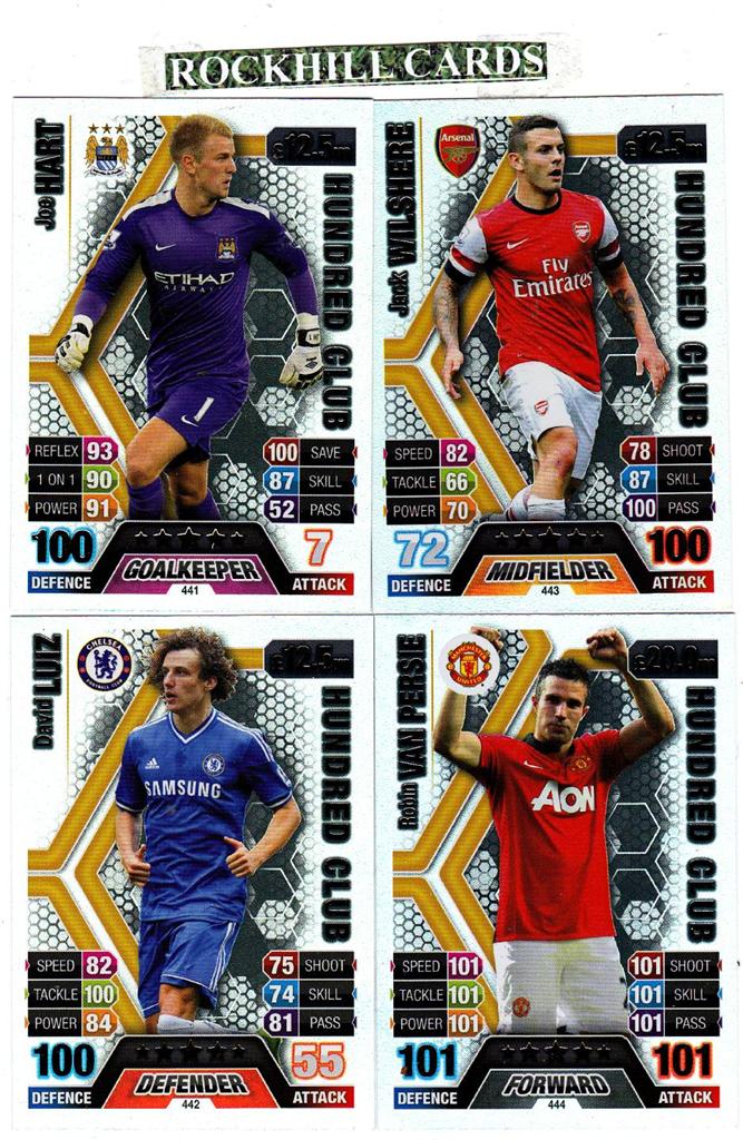 MATCH ATTAX 13 14 CHOOSE YOUR OWN HUNDRED CLUB 100 2013 2014