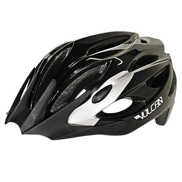 Vulcan Premium Multi Sport Glossy Black Bicycle Helmet size Medium