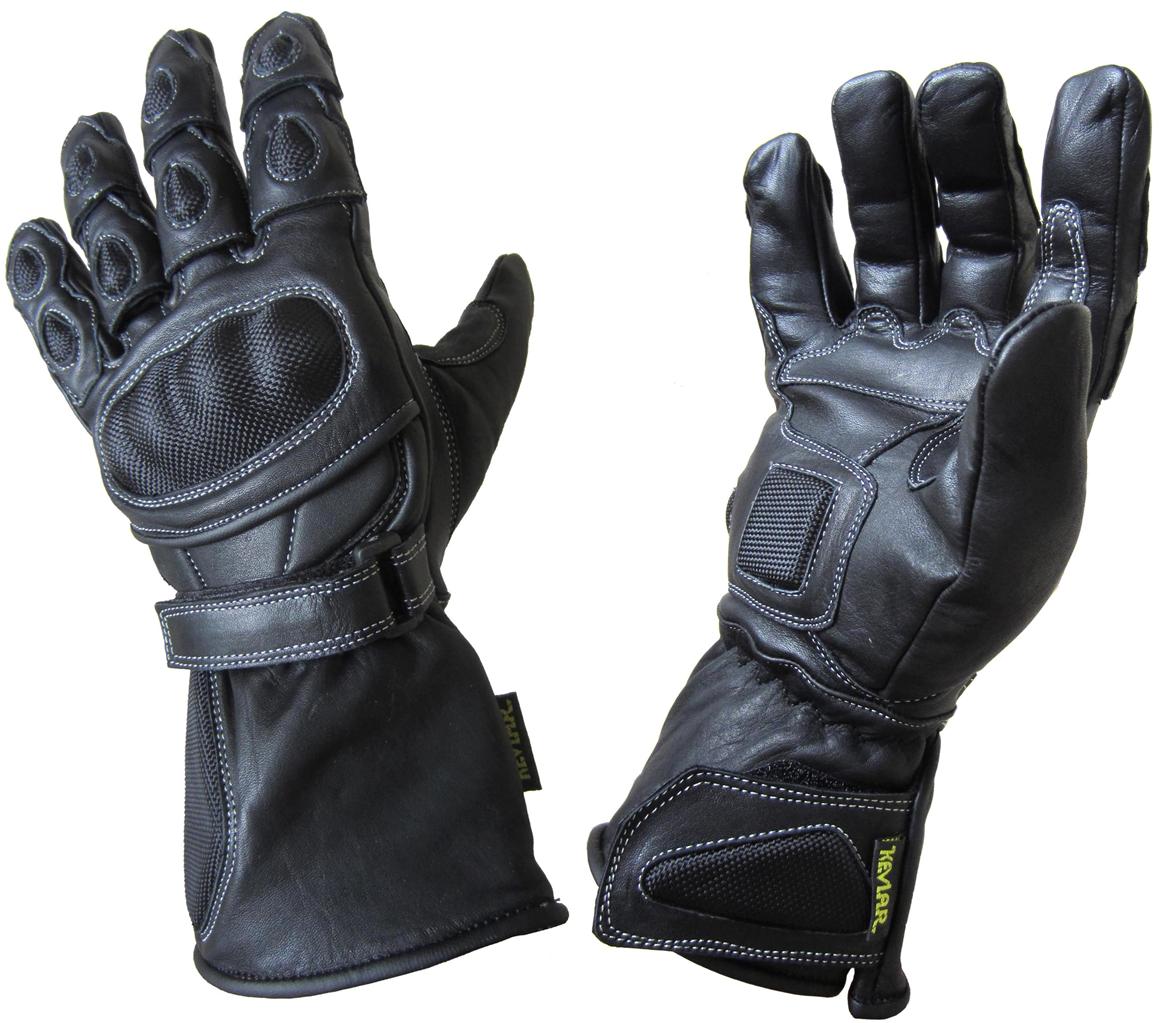 Cowhide Black Leather Motorcycle Biker Gloves size M eBay