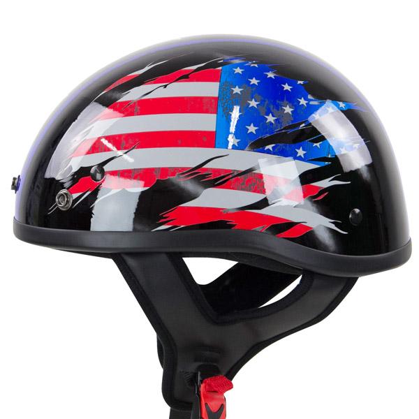 Rebel R100 American Flag Half Helmet size M