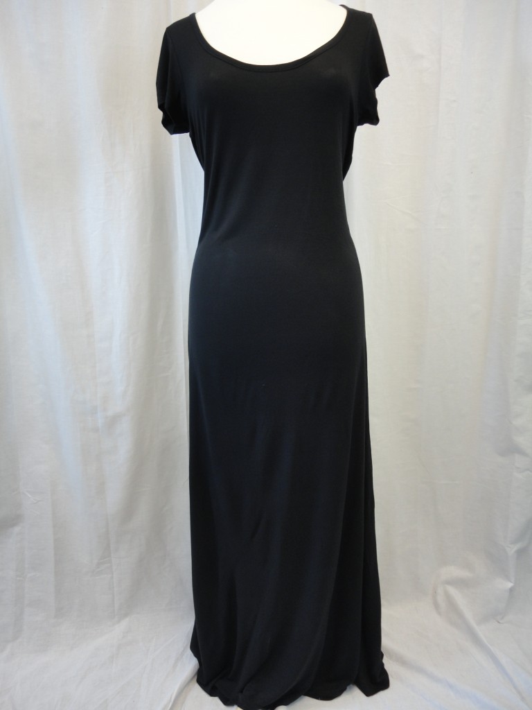 Black short sleeved maxi dress sizes 10,12, 14, 16, 18, 20, 22 eBay