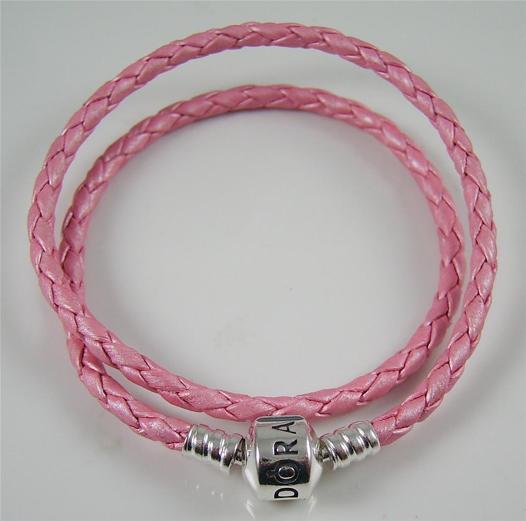 Pandora leather double bracelet clearance