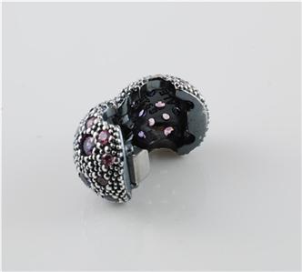 Authentic Genuine Pandora Silver Purple Cosm