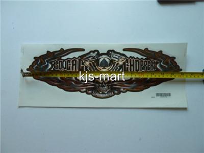 Chopper Cruiser Motorbikes on 16  Gas Tank Decal Badge Sticker For Chopper Cruiser Motorcycle Harley